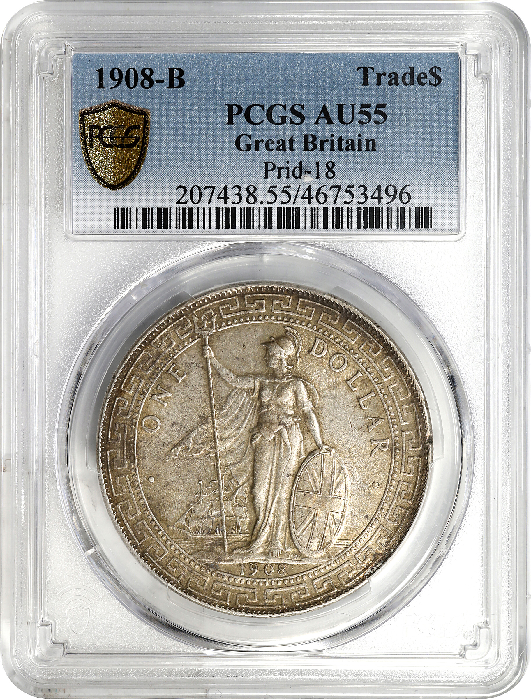 1908-B     Trade$ MS (KMT5) AU58 thumbnail 3