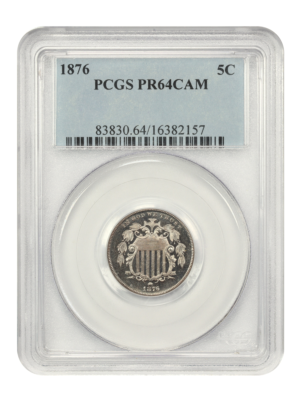 1876 5c PR CAM PR62 CAM CAC thumbnail 8
