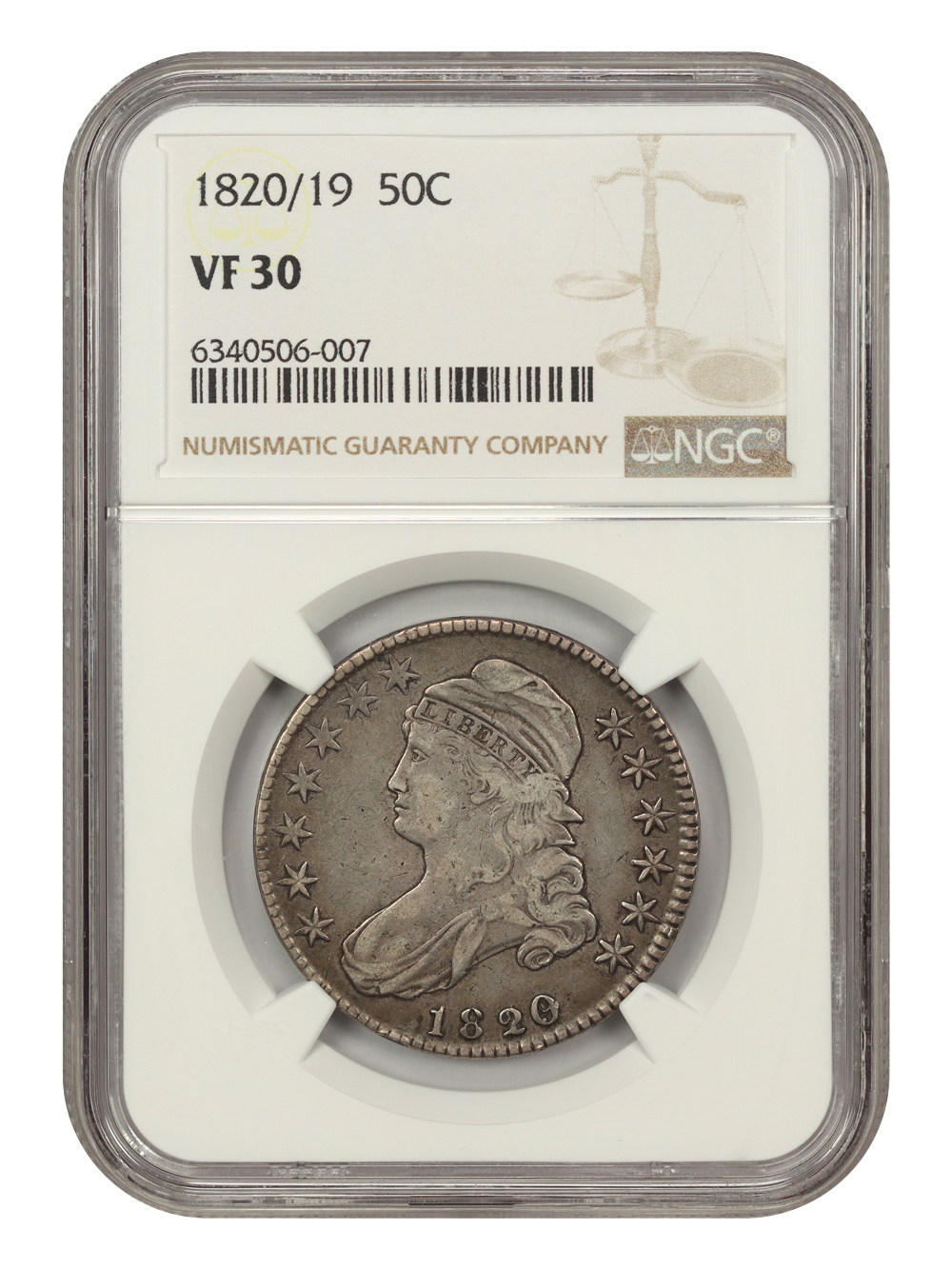 1820/19 50c Square Base 2 F15 thumbnail 21