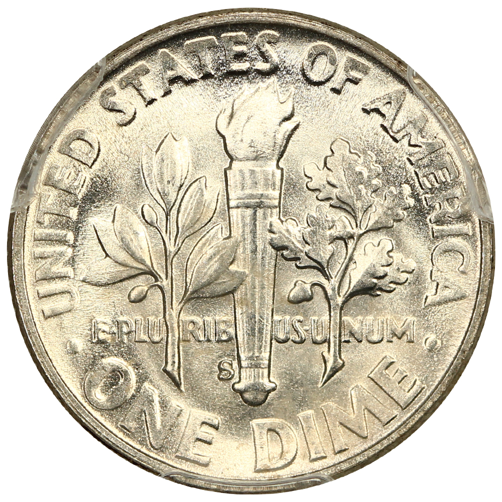 1954-S 10c MS FB MS65 FB thumbnail 2