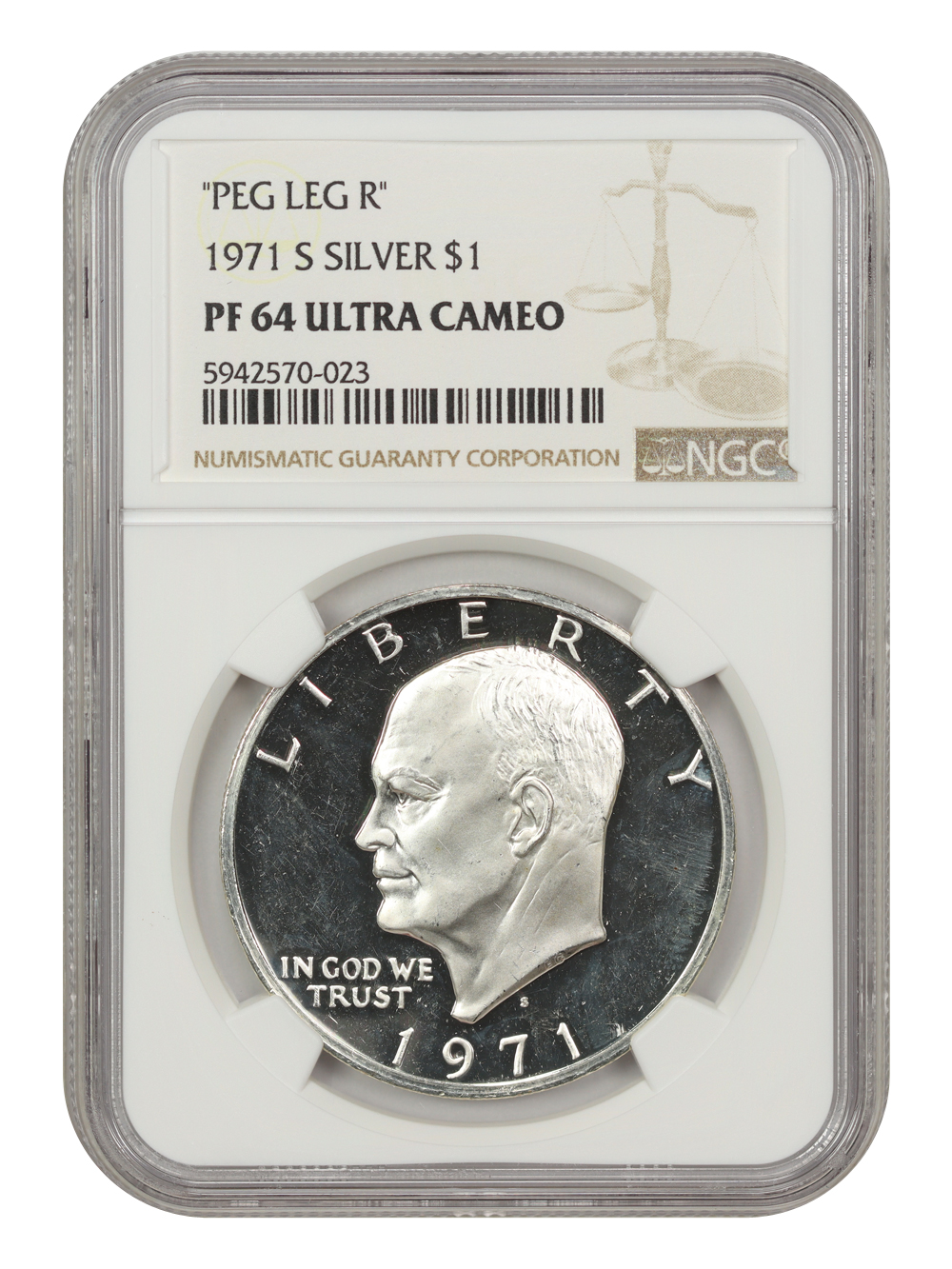 Eisenhower (Ike) $1  Silver [Type] AU53 thumbnail 13