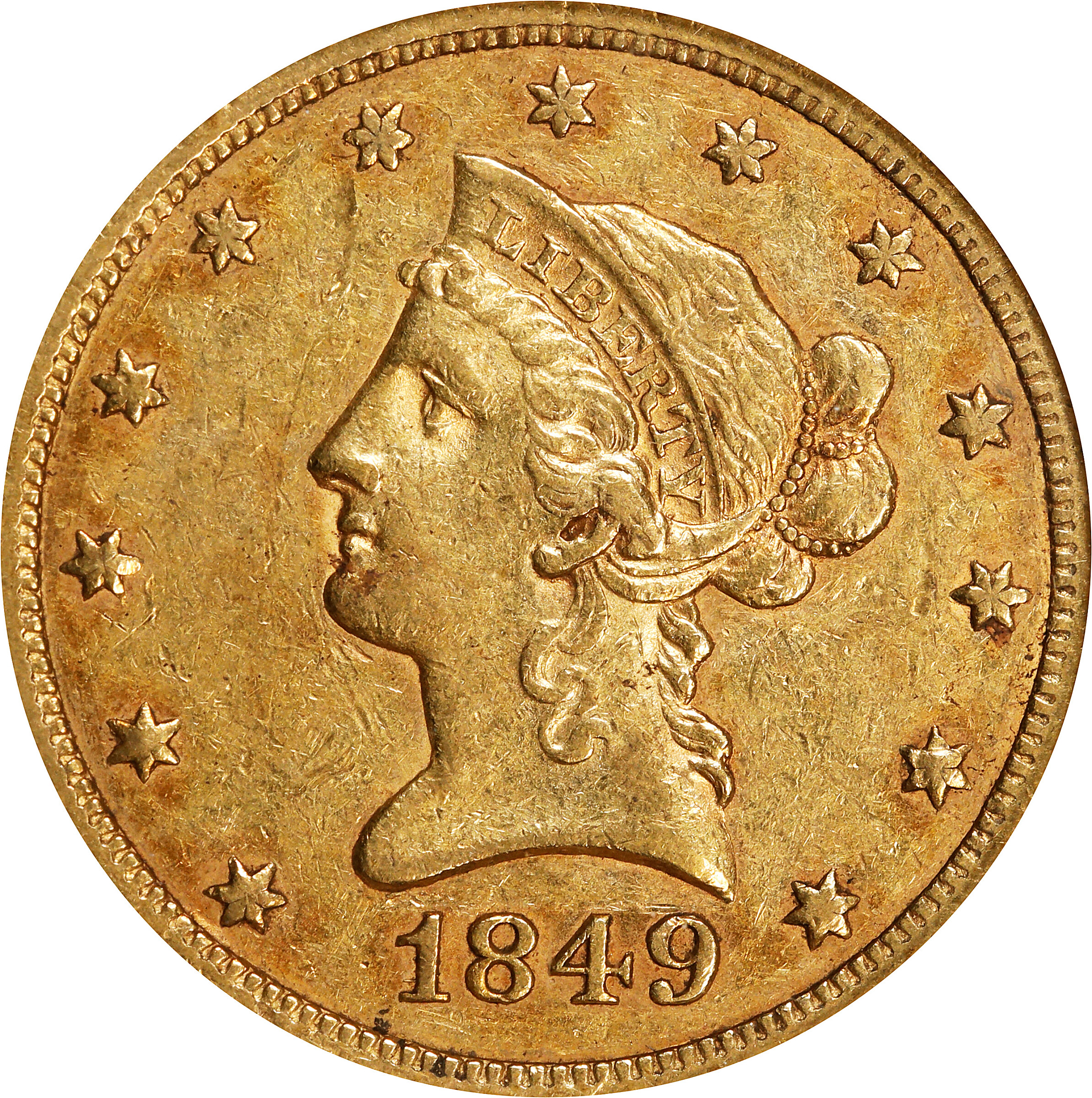 1849 Liberty Head Eagle. EF-40 (NGC). OH Generation 5.0.