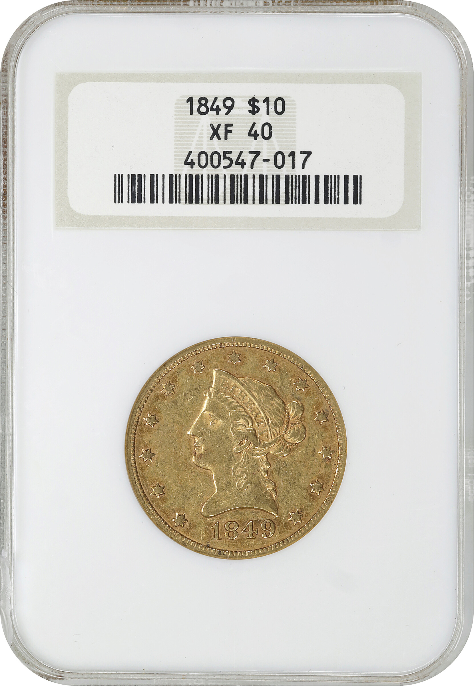 1849 $10 XF40 thumbnail 3