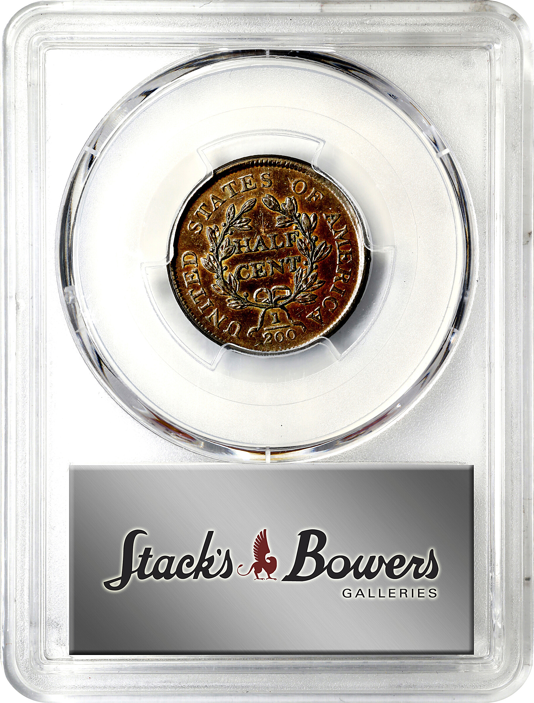 1804 1/2c Crosslet 4, No Stems, C-12 MS BN AU55 BN thumbnail 4