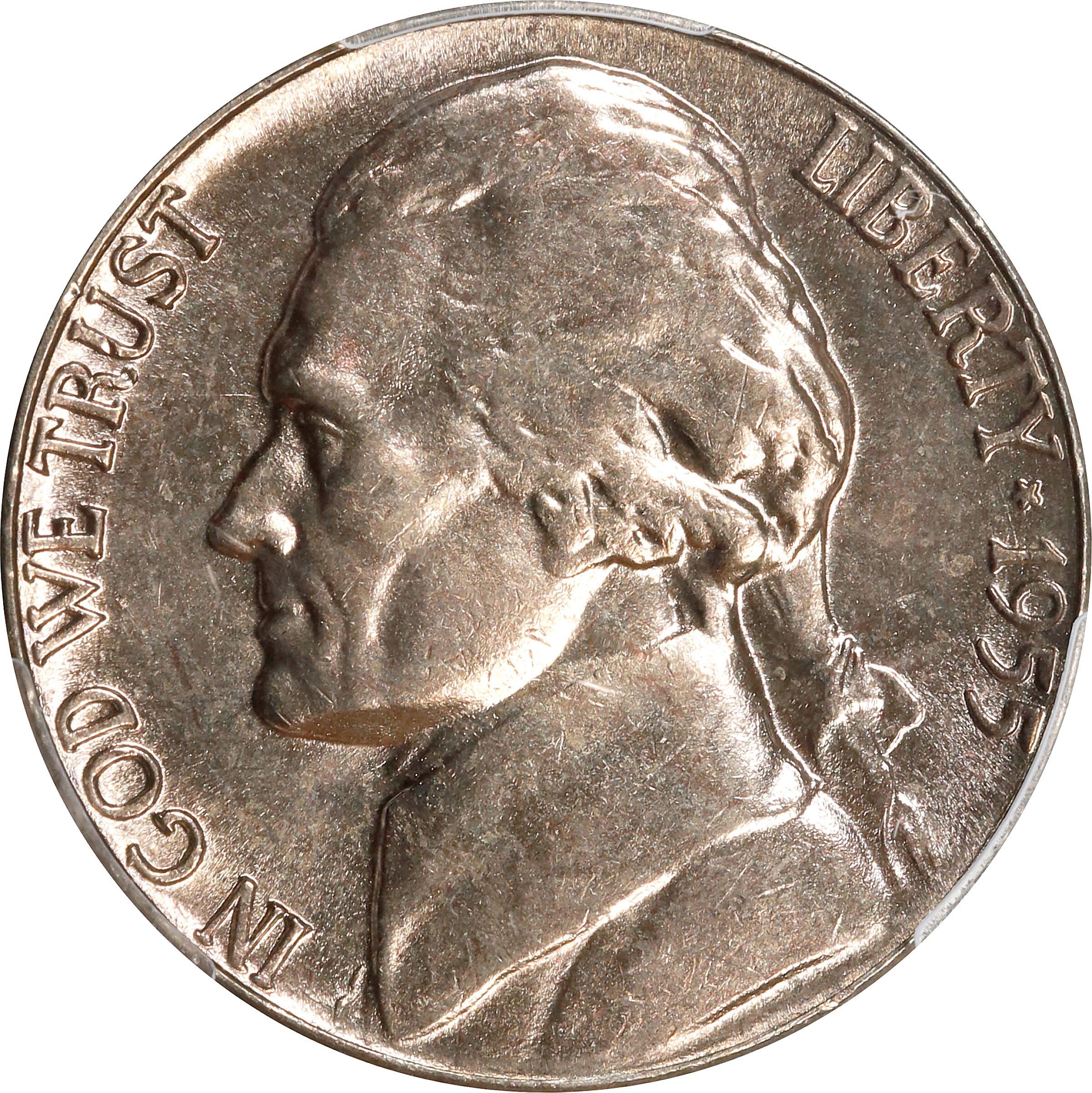 1955 Jefferson Nickel. MS-65 FS (PCGS).