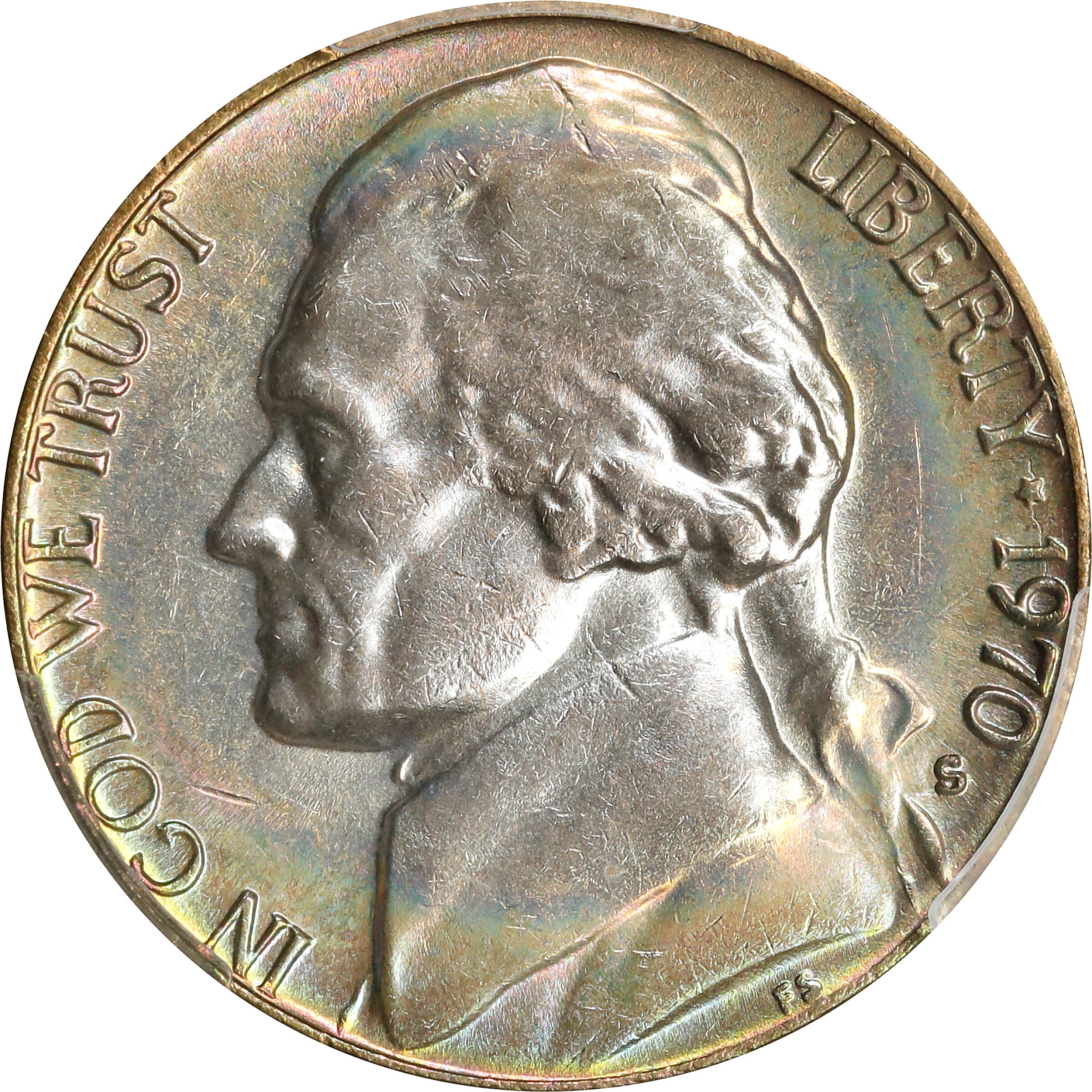 1970-S Jefferson Nickel. MS-65 (PCGS).