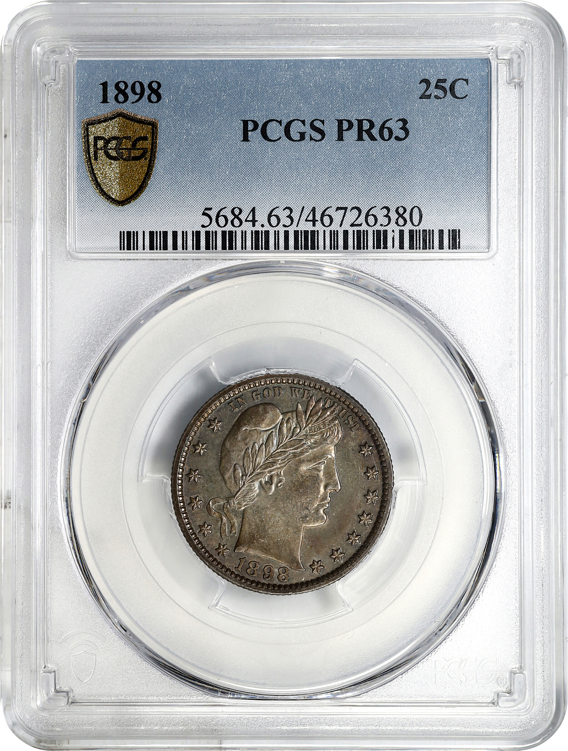 1898 25c AU53 CAC thumbnail 20