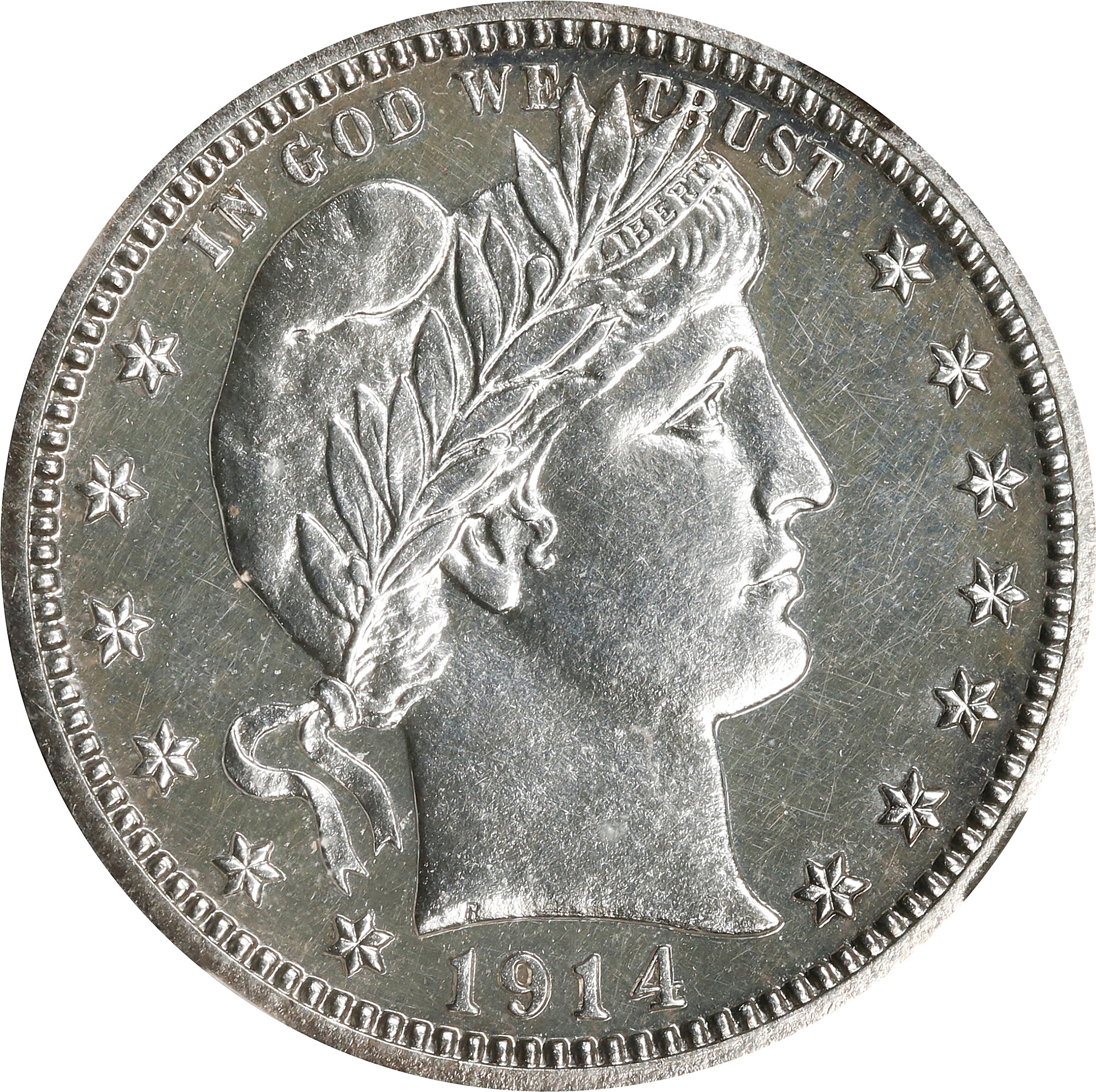 1914 Barber Quarter. Proof-63 (NGC).