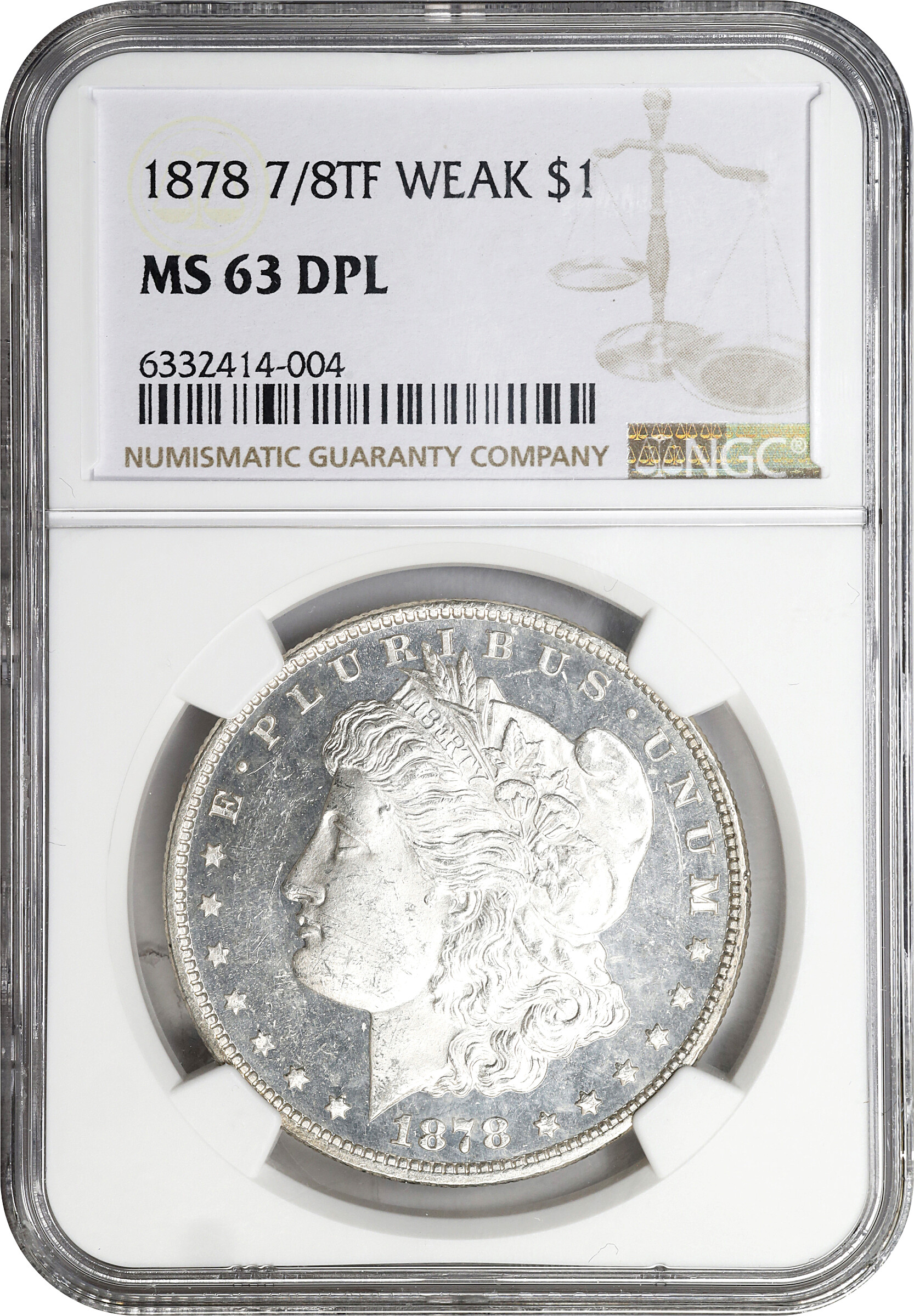 1878 7/8TF $1  Weak MS DMPL MS60 DMPL thumbnail 21