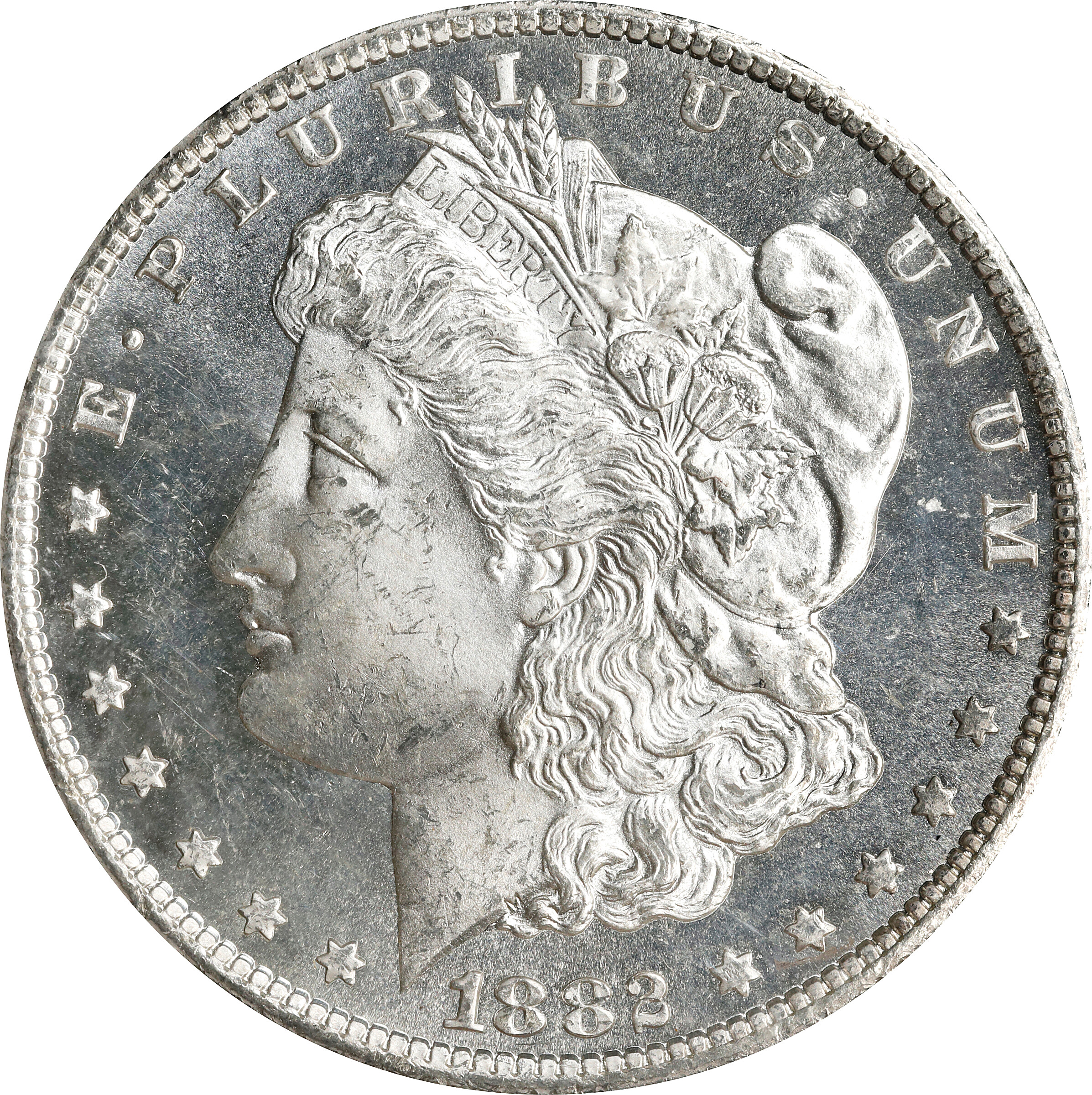 1882-CC GSA Morgan Silver Dollar. MS-64 PL (NGC).