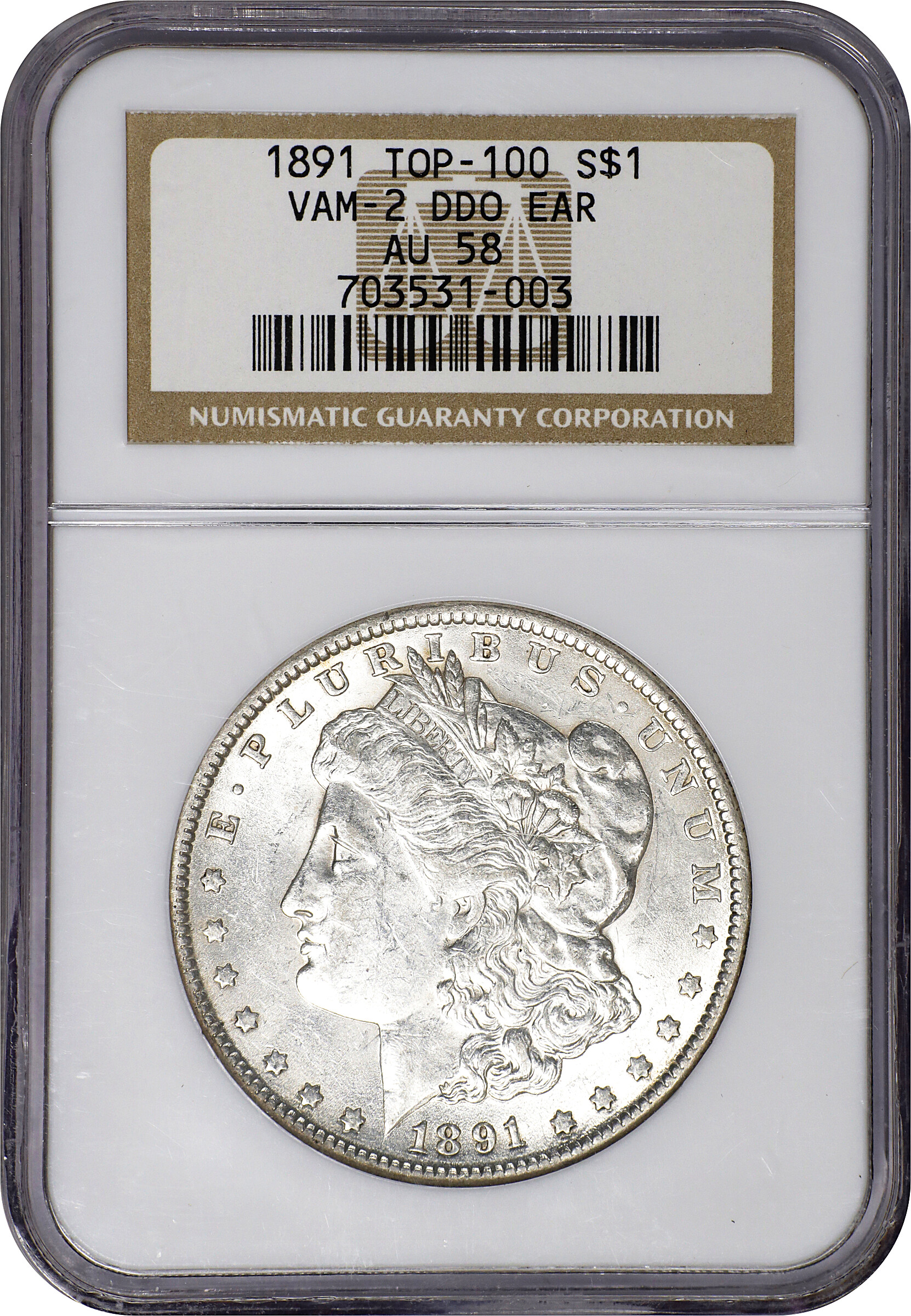 1891 $1  Doubled Ear, VAM-2 VF35 thumbnail 20