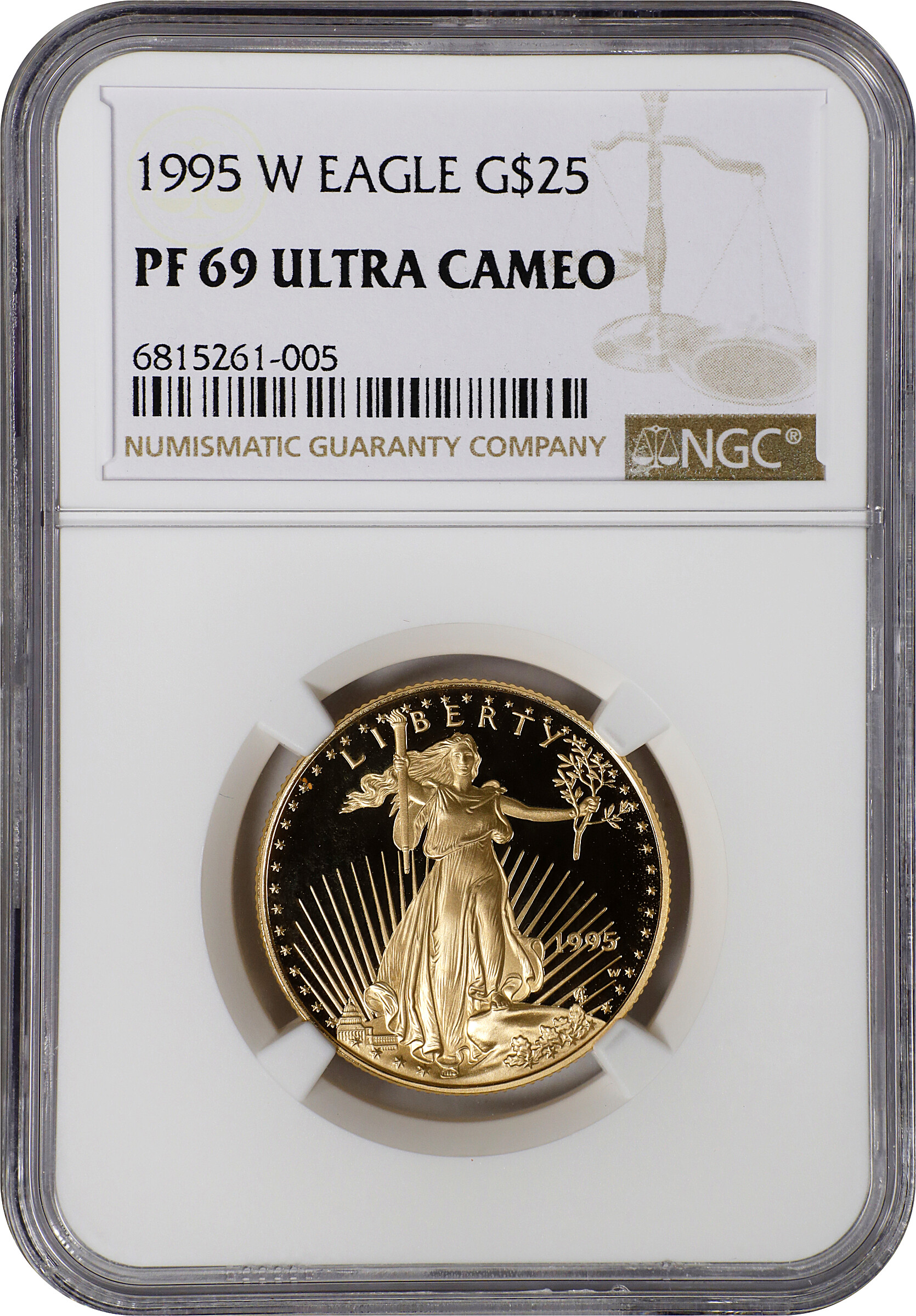 1995-W $25  Gold Eagle PR DCAM PR65 DCAM CAC thumbnail 12