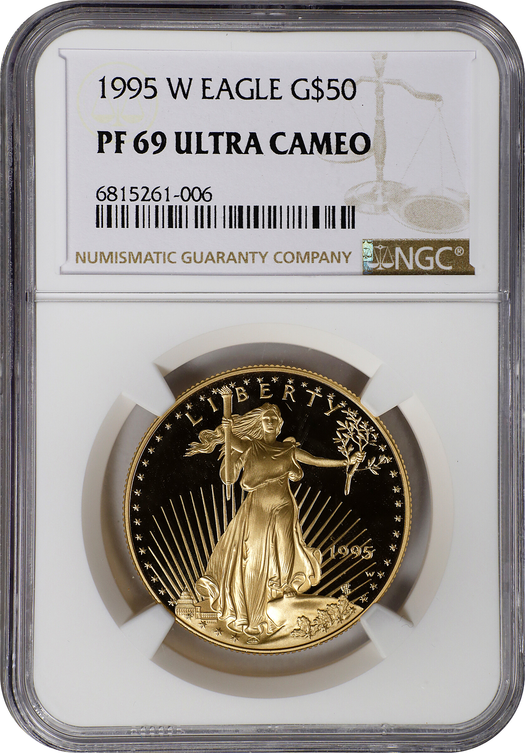 1995-W G$50  Gold Eagle PR DCAM PR65 DCAM thumbnail 9