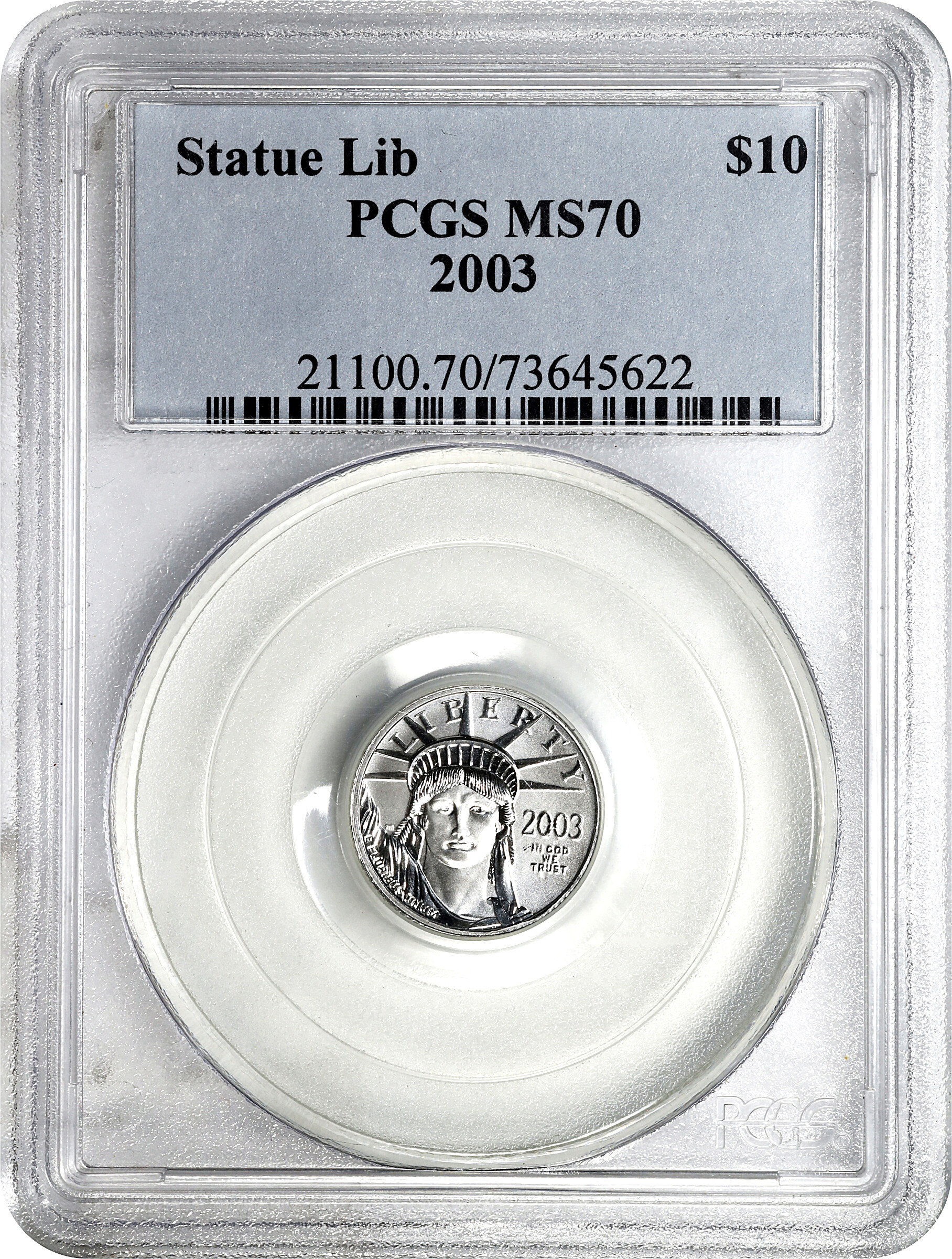 2003 $10  Platinum Eagle MS70 thumbnail 10