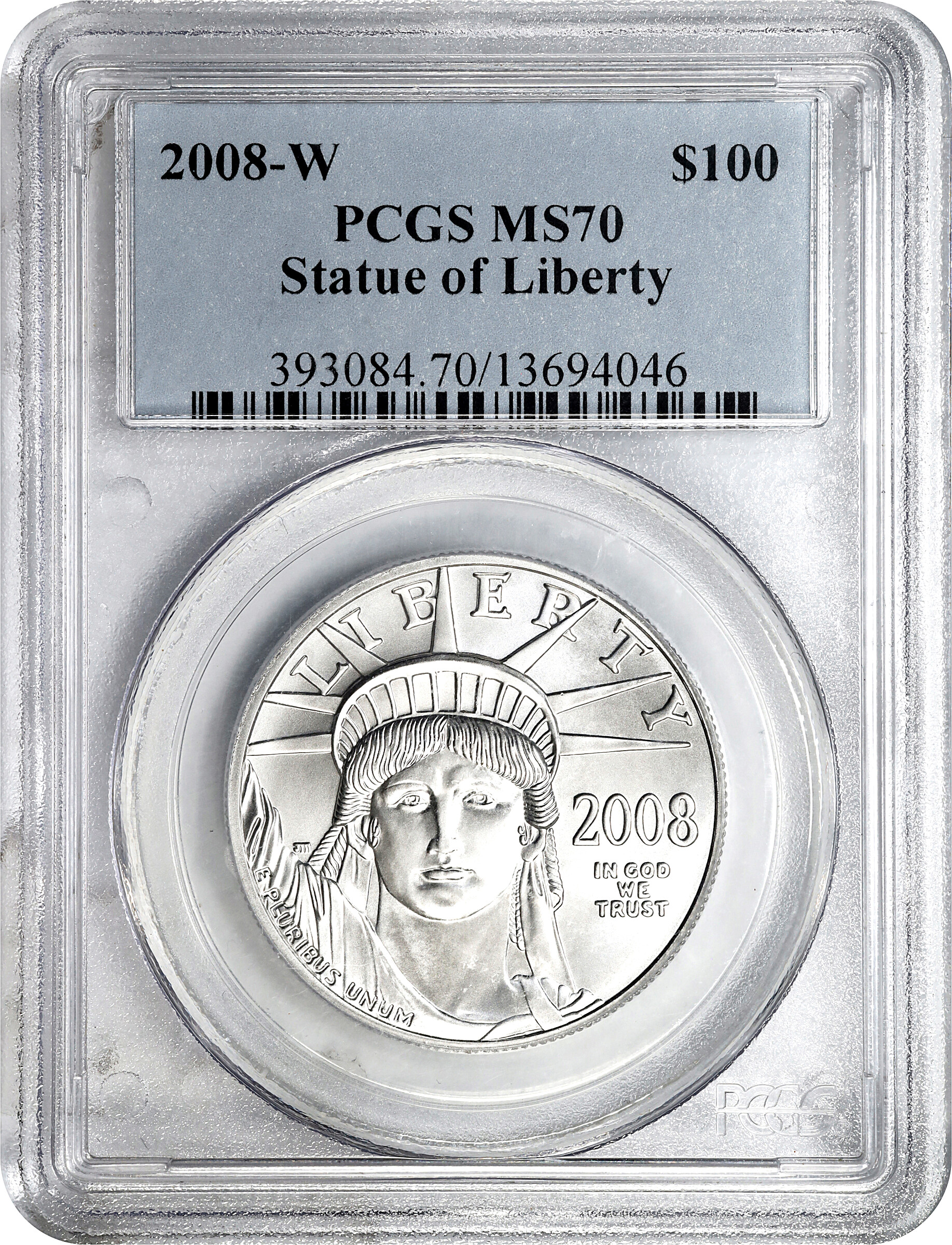 2008-W P$100  Platinum Eagle, Burnished MS70 thumbnail 10