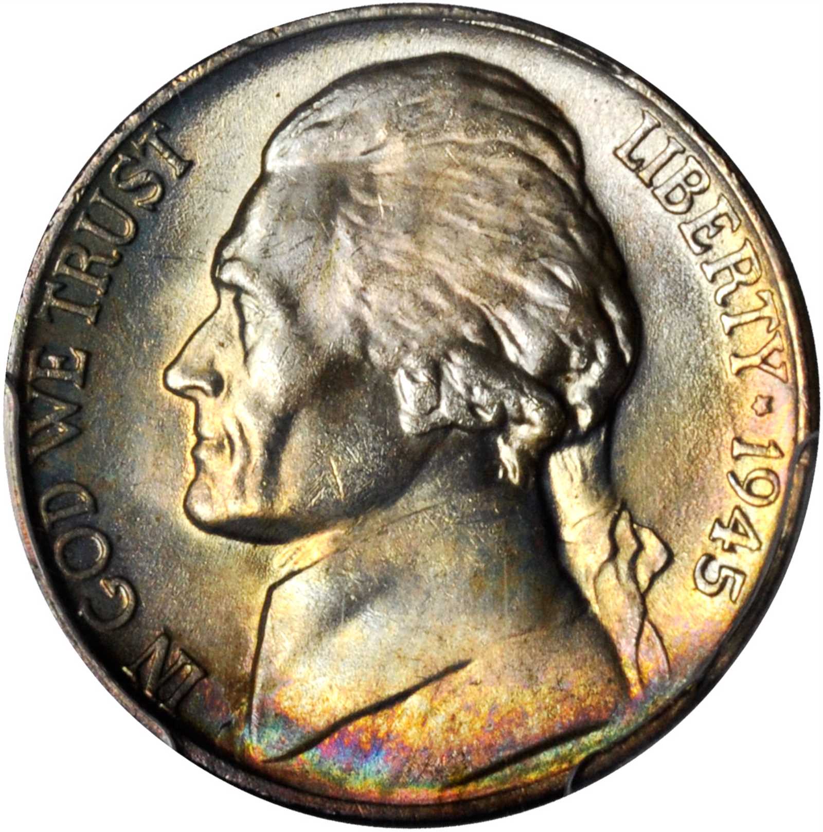 1945-P Jefferson Nickel. FS-801. Doubled Die Reverse. MS-66 (PCGS). QA.