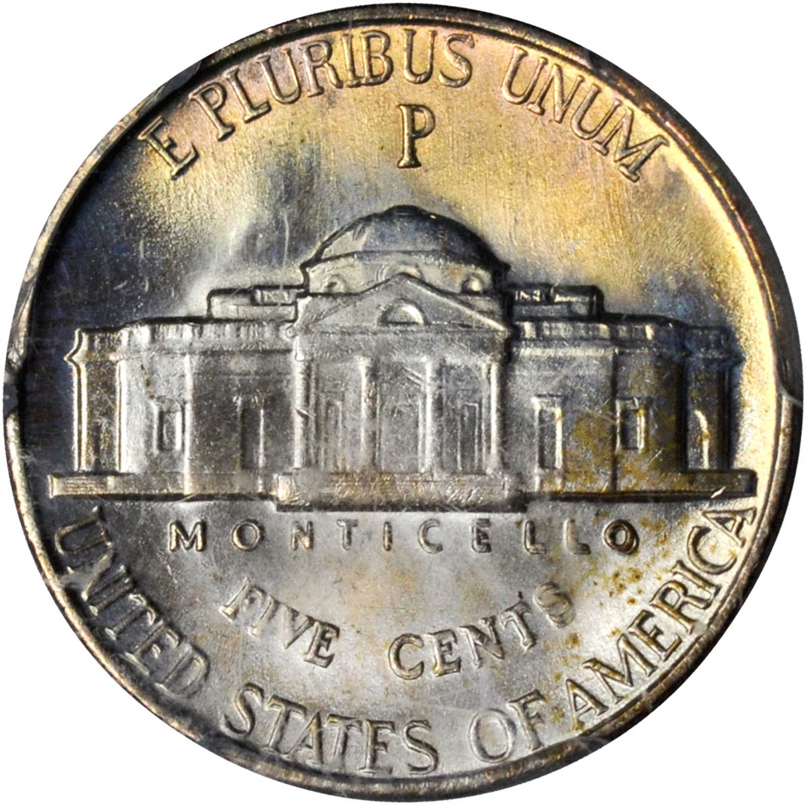 1945-P 5C Silver, Doubled Die Reverse, FS-801 MS66 thumbnail 2