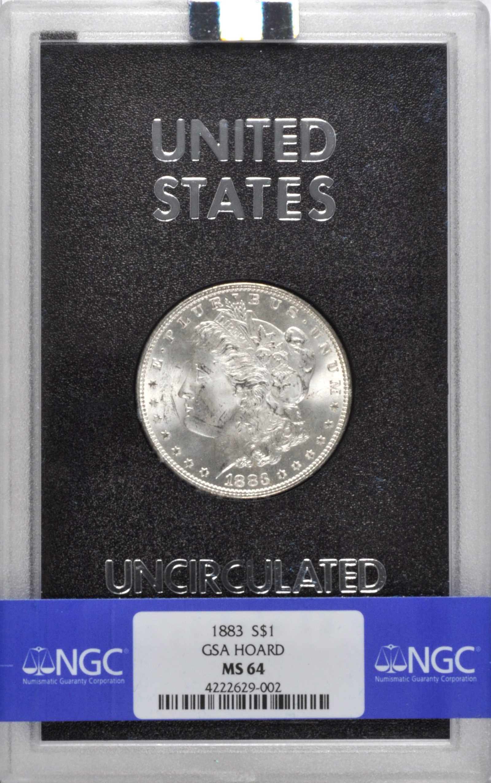 1883 $1  GSA Hoard, Soft Package MS64 thumbnail 10