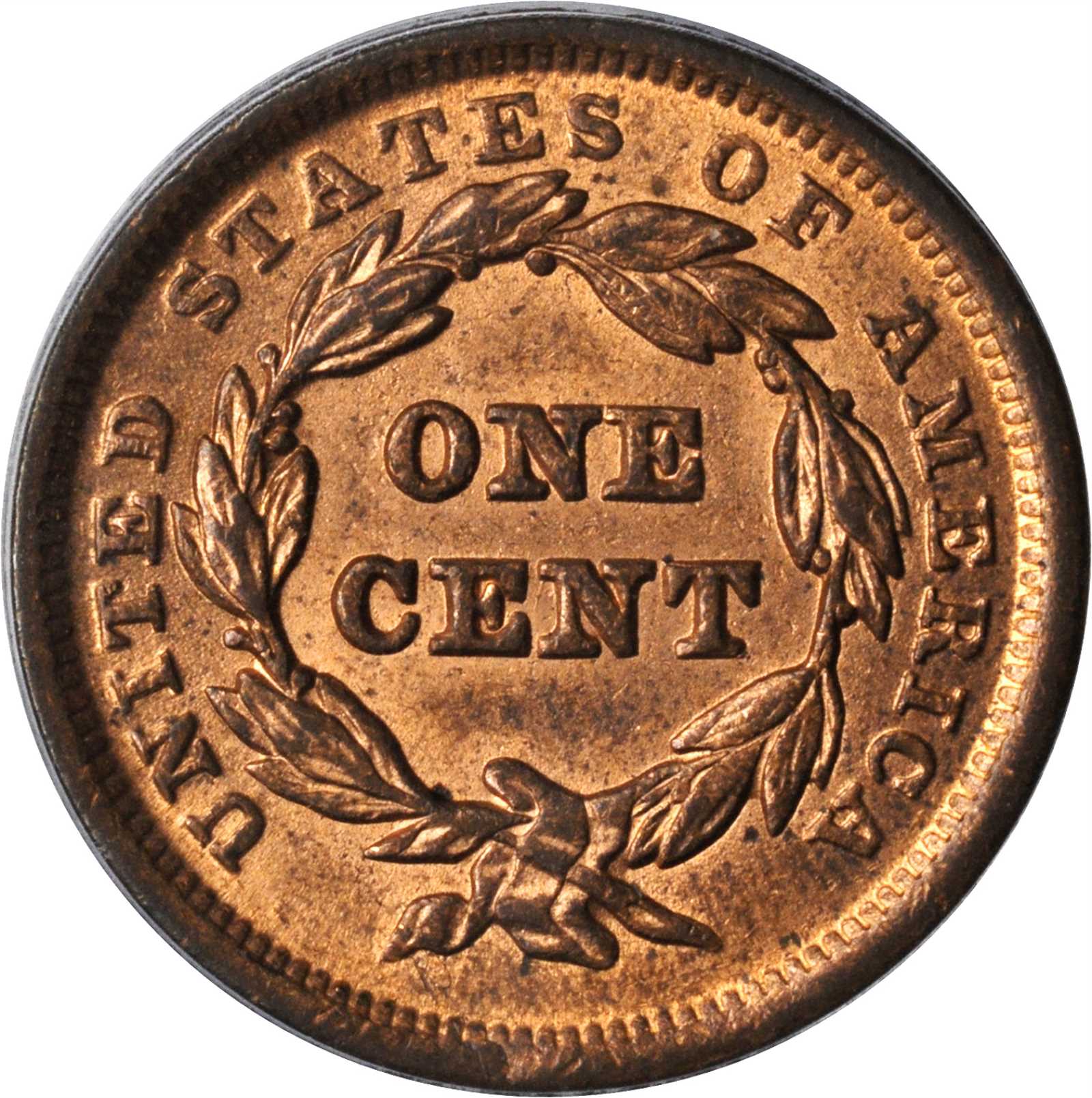 1841 1c MS RB MS64 RB CAC thumbnail 2