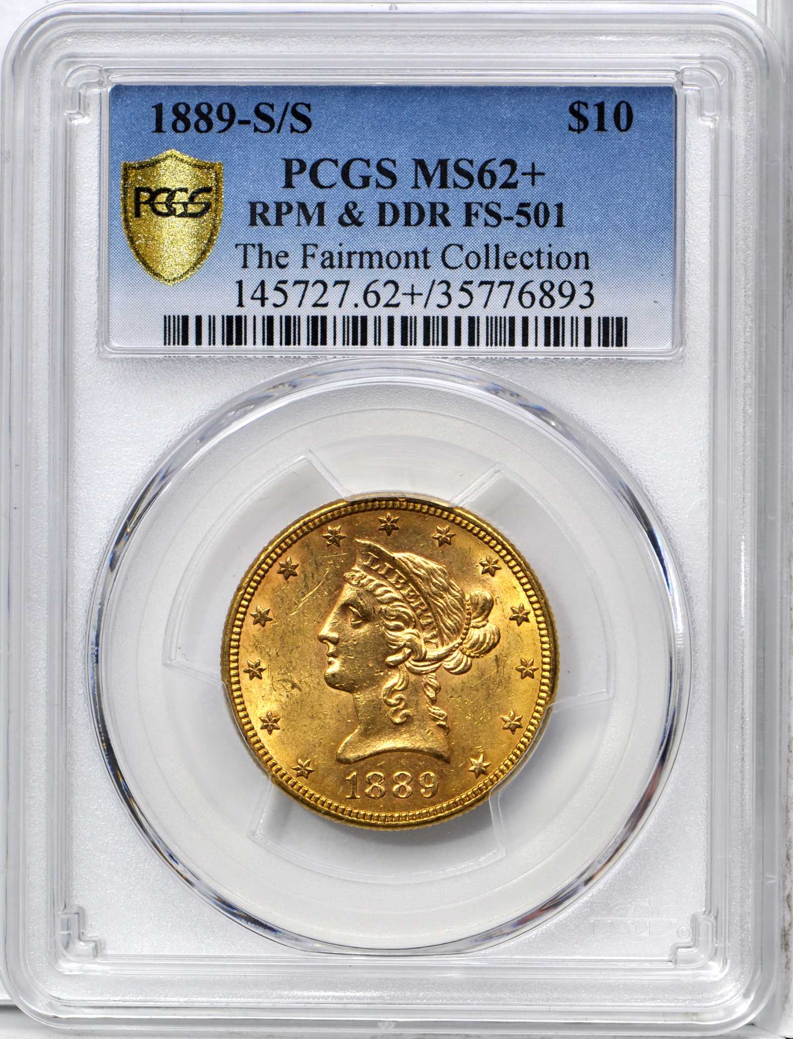 Image for 1889-S/S $10  RPM & DDR, FS-501 MS
