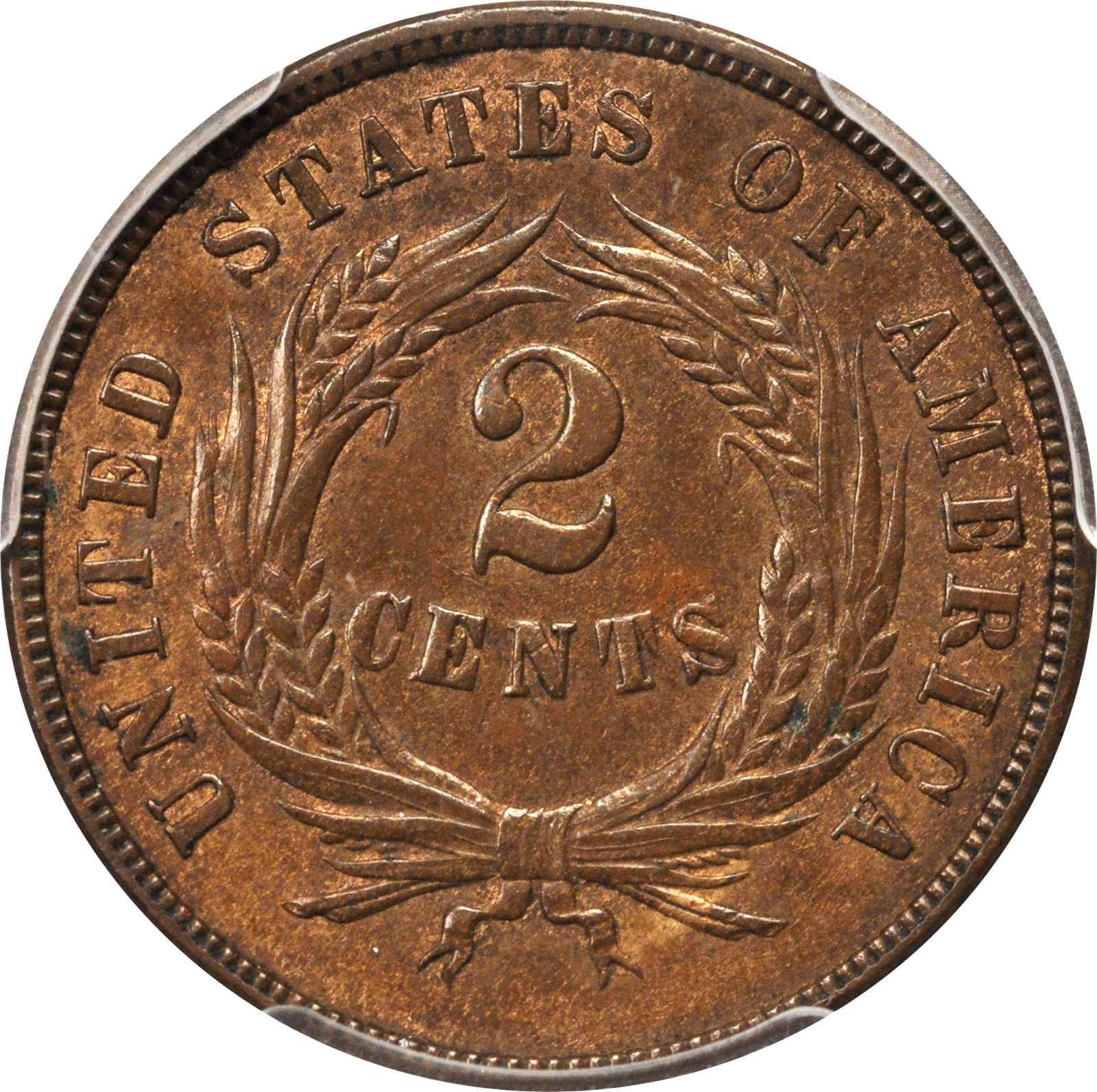 1869 2c Repunched Date, FS-302 MS BN MS61 BN thumbnail 3