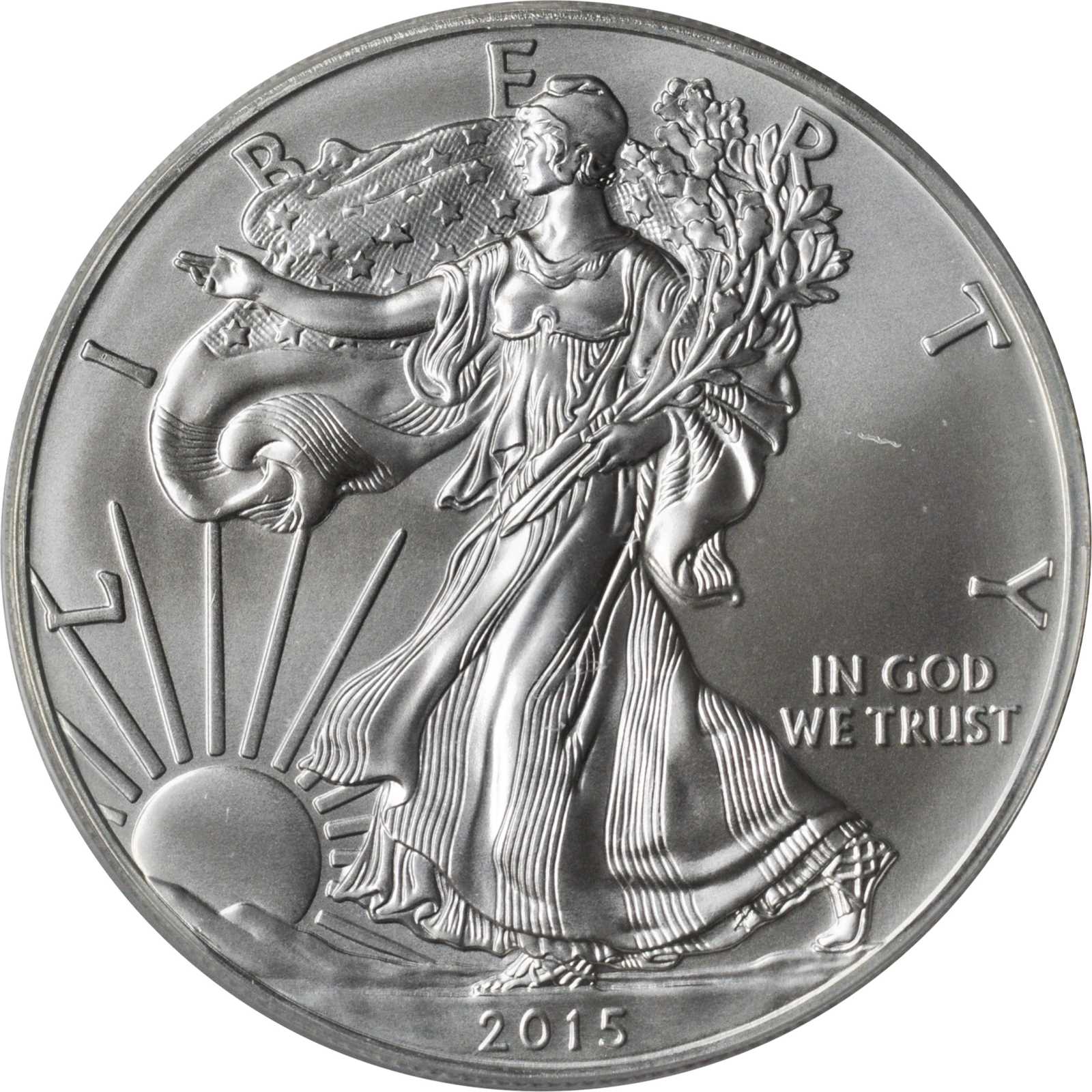 2015-(P) $1  Silver Eagle, Struck at Philadelphia Mint MS66 thumbnail 19