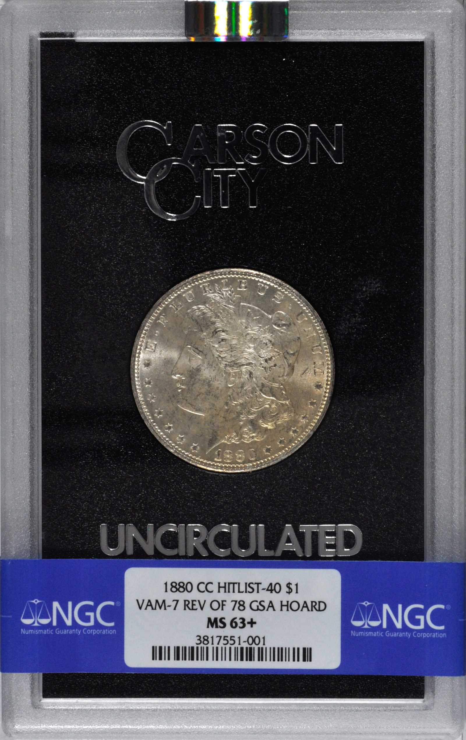 1880-CC $1  GSA Hoard, Reverse of 1878, 8/7, VAM-7 MS60 thumbnail 23