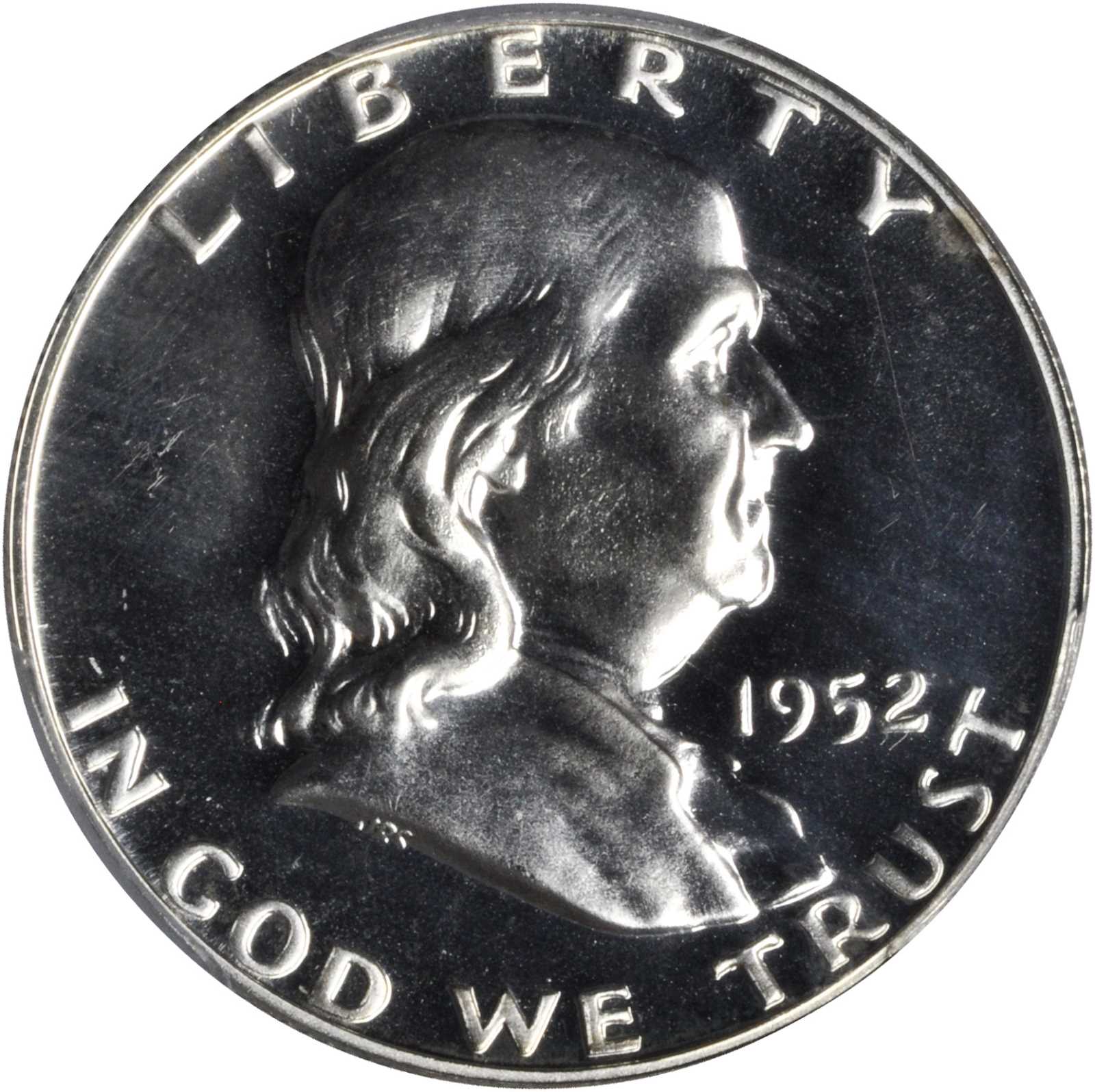 1952 Franklin Half Dollar. FS-403. "Bugs Bunny" Variety. Proof-64 (PCGS).