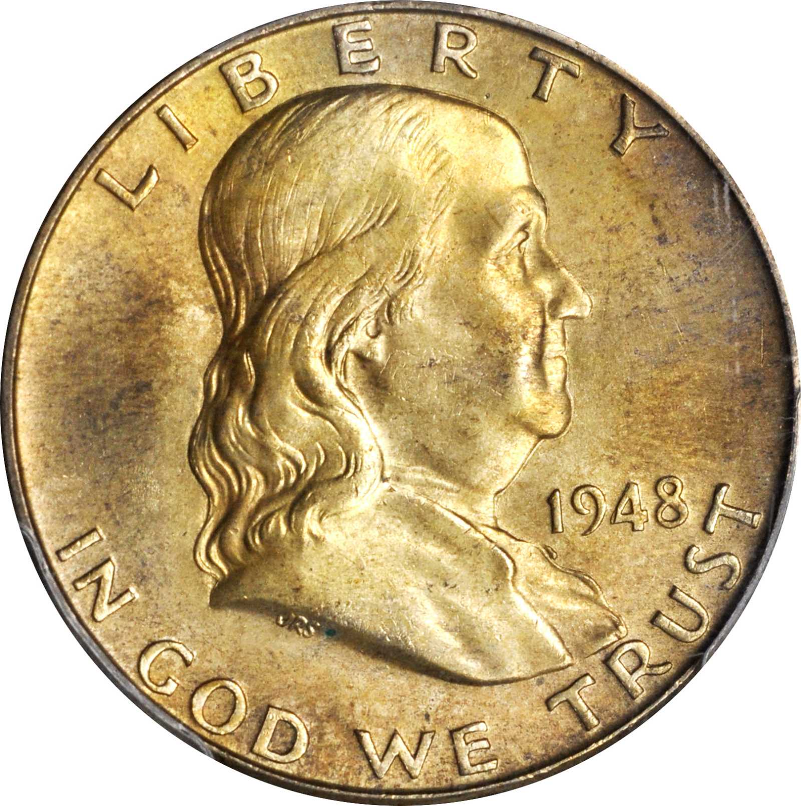 1948 Franklin Half Dollar. FS-801. Doubled Die Reverse. MS-65 FBL (PCGS).