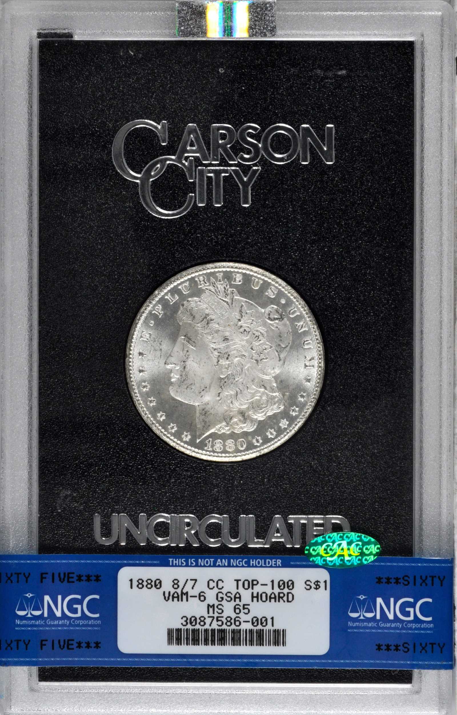 1880-CC $1  GSA Hoard, 8/Low 7 MS65 thumbnail 8