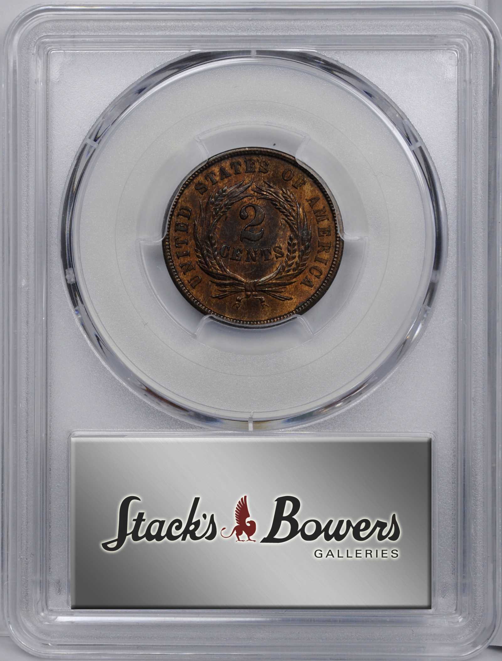 1864 2c Large Motto, RPD, FS-1303 MS RB MS61 RB thumbnail 4