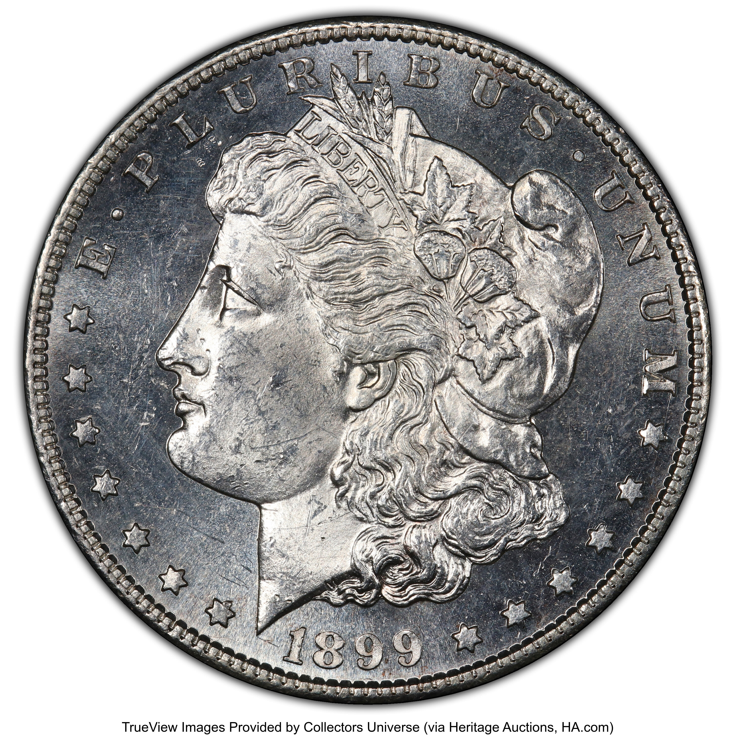 1899-S $1 MS63 Prooflike PCGS. PCGS Population: (57/108 and 1/3+). NGC Census: (41/72 and 0/0+). CDN: $1,200 Whsle. Bid for...