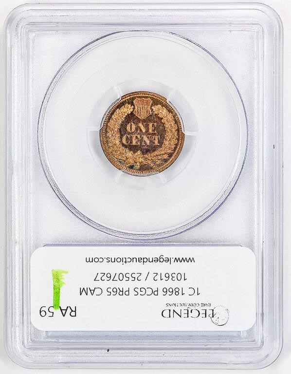 1866 1c PR RD CAM PR65 RD CAM thumbnail 4