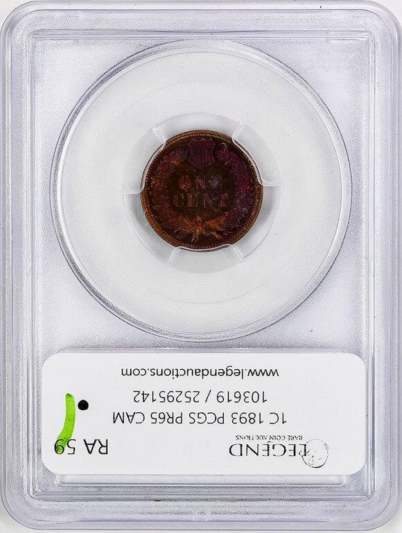 1893 1c PR RD CAM PR64 RD CAM CAC thumbnail 4