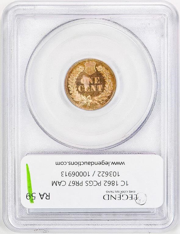 Indian Head Cent 1c Copper Nickel, 1860-1864 PR CAM [Type] PR67 CAM thumbnail 7
