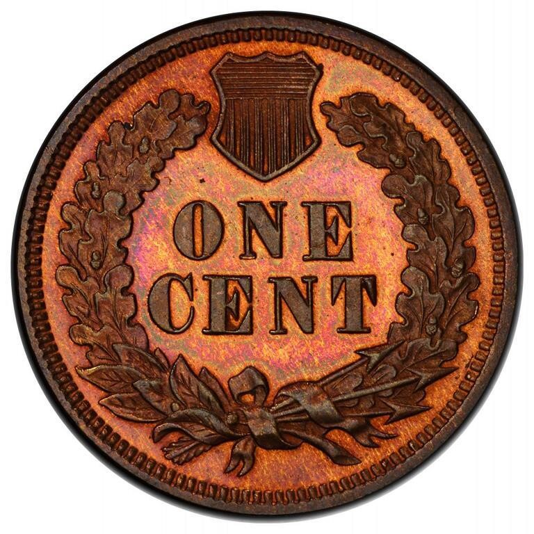 1874 1c PR RB PR65 RB CAC thumbnail 2