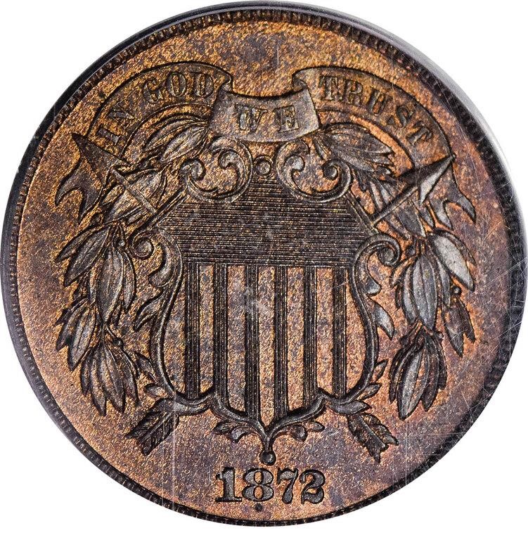 1872 2c MS RB MS65 RB CAC thumbnail 2