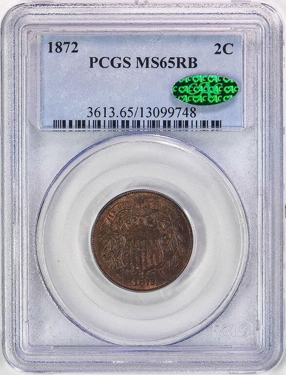 1872 2c MS RB MS65 RB CAC thumbnail 3