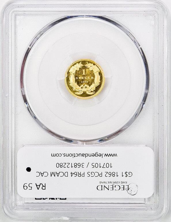 1862 G$1 PR DCAM PR64 DCAM CAC thumbnail 4
