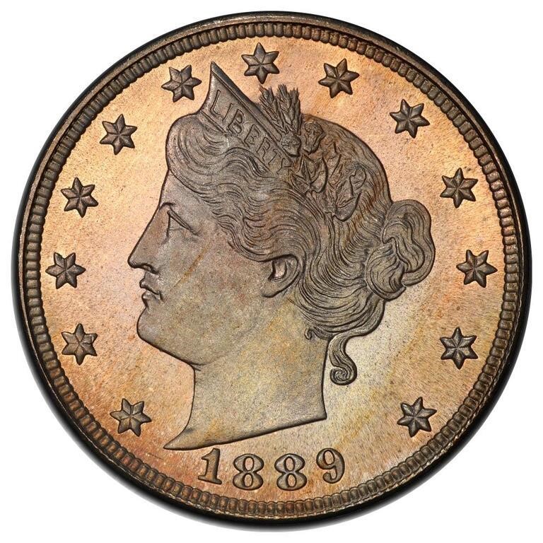 5C 1889 PCGS PR67 CAC