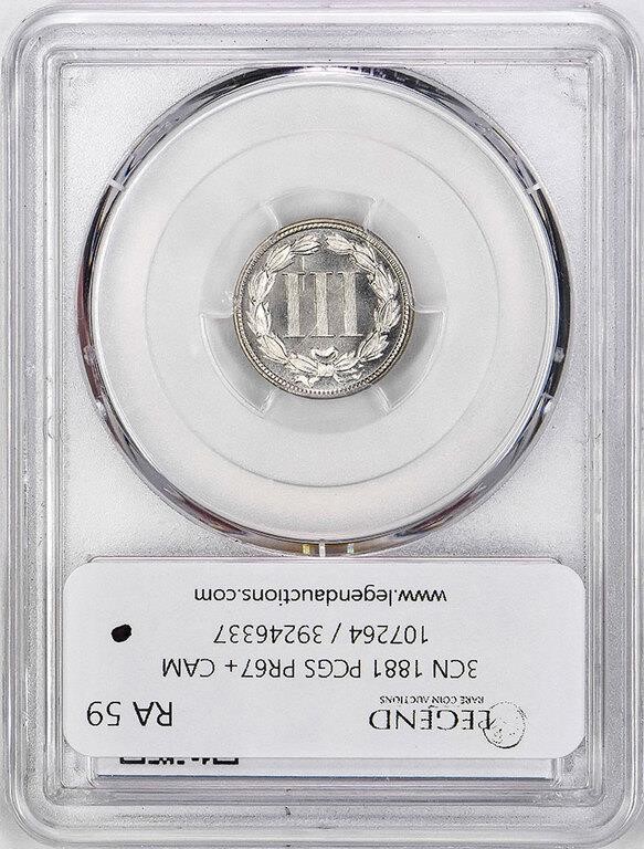 1881 3cN PR CAM PR67 CAM CAC thumbnail 14