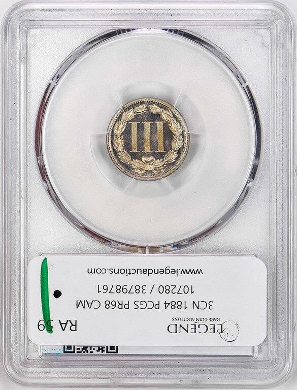 1884 3cN PR CAM PR68 CAM CAC thumbnail 4