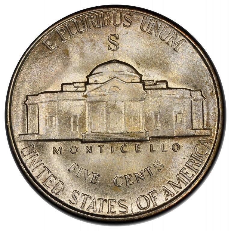 1944-S 5c Silver MS FS MS67 FS thumbnail 3