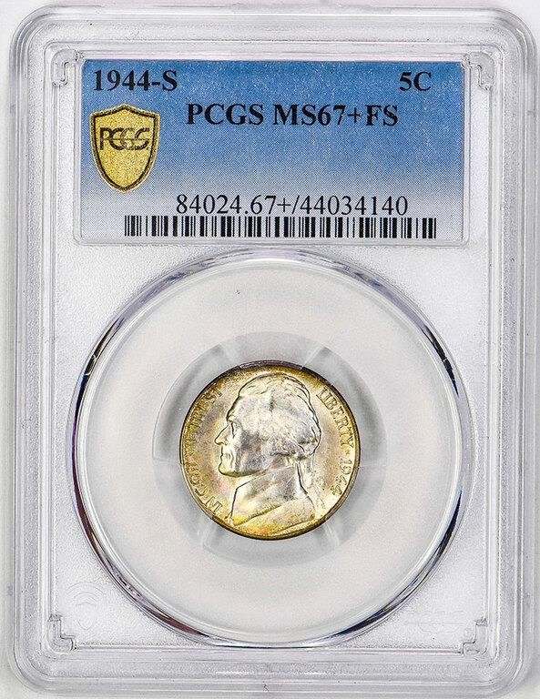 1944-S 5c Silver MS FS MS67 FS thumbnail 4