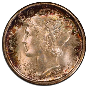 image for: 10C 1928-S PCGS MS67+ CAC