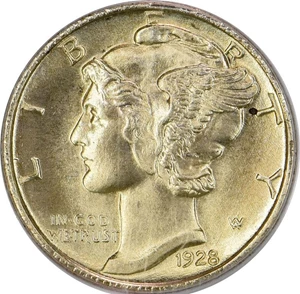 image for: 10C 1928-S PCGS MS67