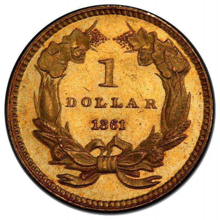 1861 G$1 PR61 CAC thumbnail 2