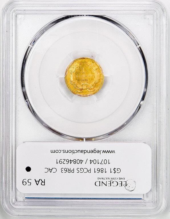 1861 G$1 PR61 CAC thumbnail 4