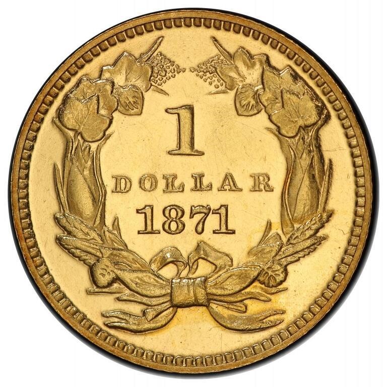 Liberty Gold Dollar G$1 Type 3, 1856-1889 PR CAM [Type] PR63 CAM CAC thumbnail 2