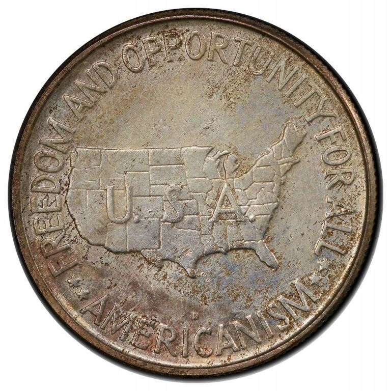 1953-D 50c Washington-Carver MS64 CAC thumbnail 9